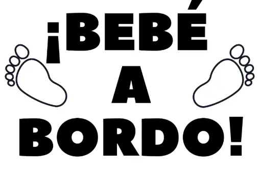 [2025BBAB1] PEGATINA PARA COCHE "BEBÉ A BORDO"