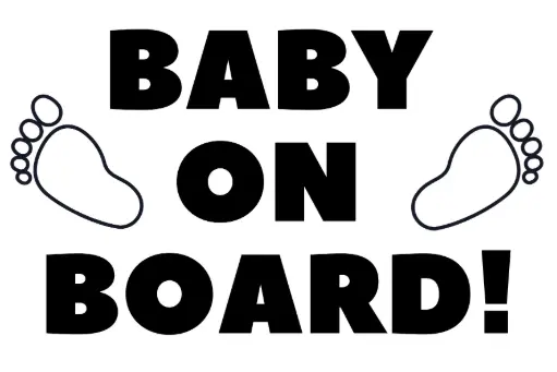 [2025BBOB1] PEGATINA PARA COCHE "BABY ON BOARD"