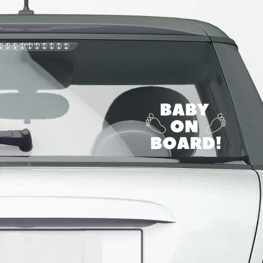 PEGATINA PARA COCHE "BABY ON BOARD"