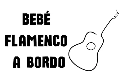 [2025BBFAB1] PEGATINA PARA COCHE "BEBÉ FLAMENCO A BORDO"