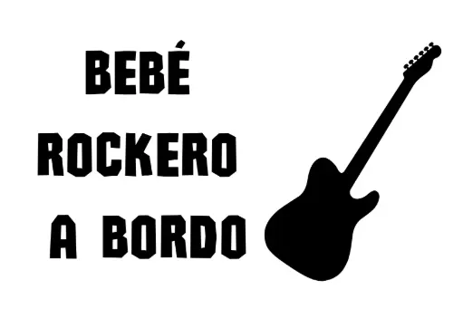 [2025BBRAB1] PEGATINA PARA COCHE "BEBÉ ROCKERO A BORDO"