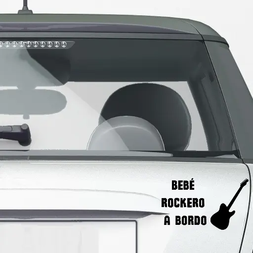 PEGATINA PARA COCHE "BEBÉ ROCKERO A BORDO"