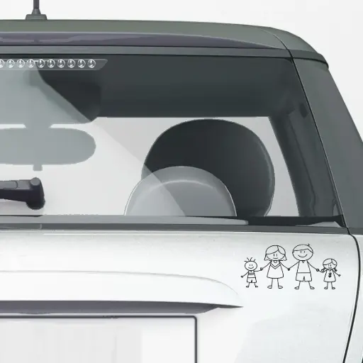 PEGATINA PARA COCHE FAMILIA