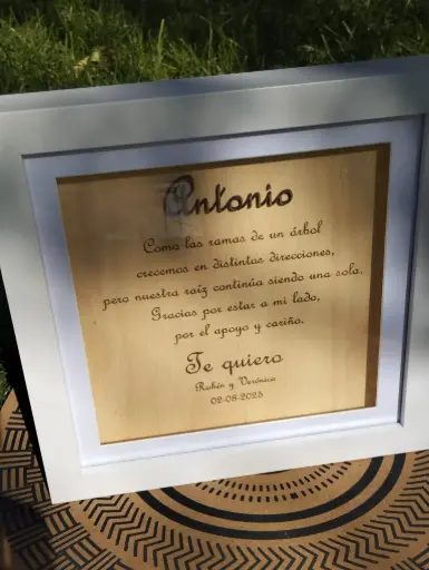 CUADRO CONMEMORATIVO PARA BODA 