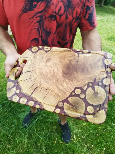 [001085] TABLA DE CORTAR "MADERA DE OLIVO Y RESINA"