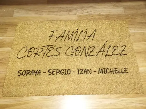 [001090] FELPUDO "RECTANGULAR" PERSONALIZADO CON NOMBRES